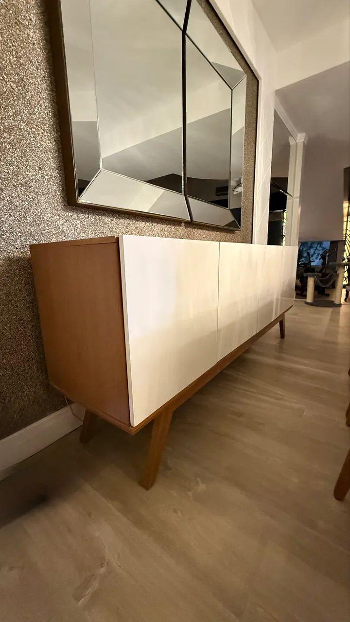 Mesa jantar com 8 cadeiras, lustre e balcão buffet - Foto 3