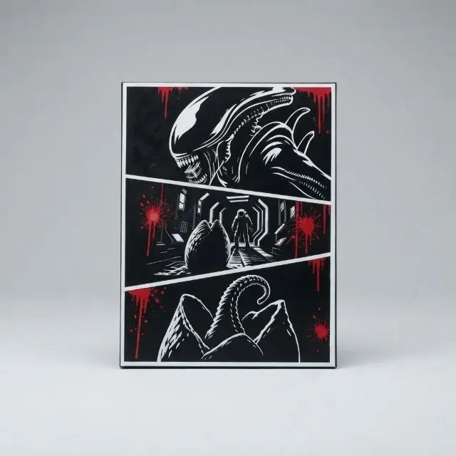 Arte Alien Oitavo passageiro xenomorfo 15X22cm