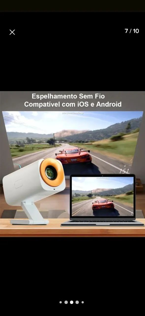 Mini Projetor 1080p full HD Android 13 smart wifi6 Led Projector - Foto 3