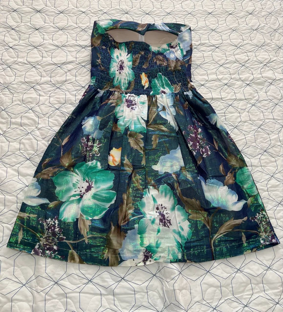 Vestido tomara que caia de festa florido - Foto 2