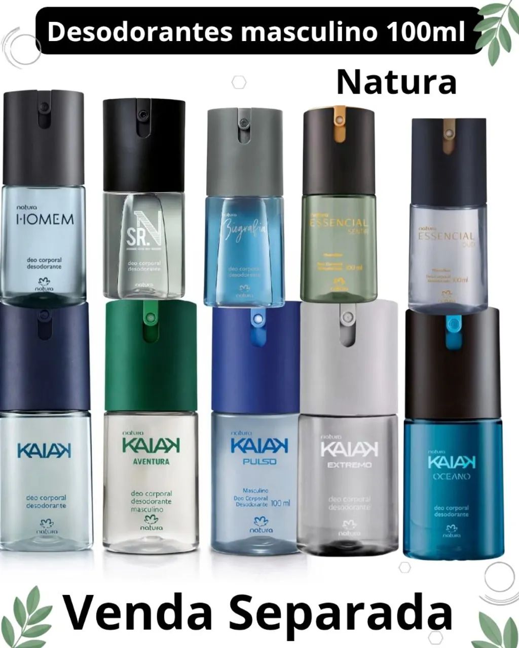 Deo corporal desodorantes masculino e feminino- Natura 