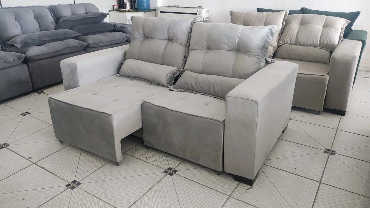 Sofá Retrátil e reclinável Tam 1.80 m temos várias cores disponíveis  - Foto 3