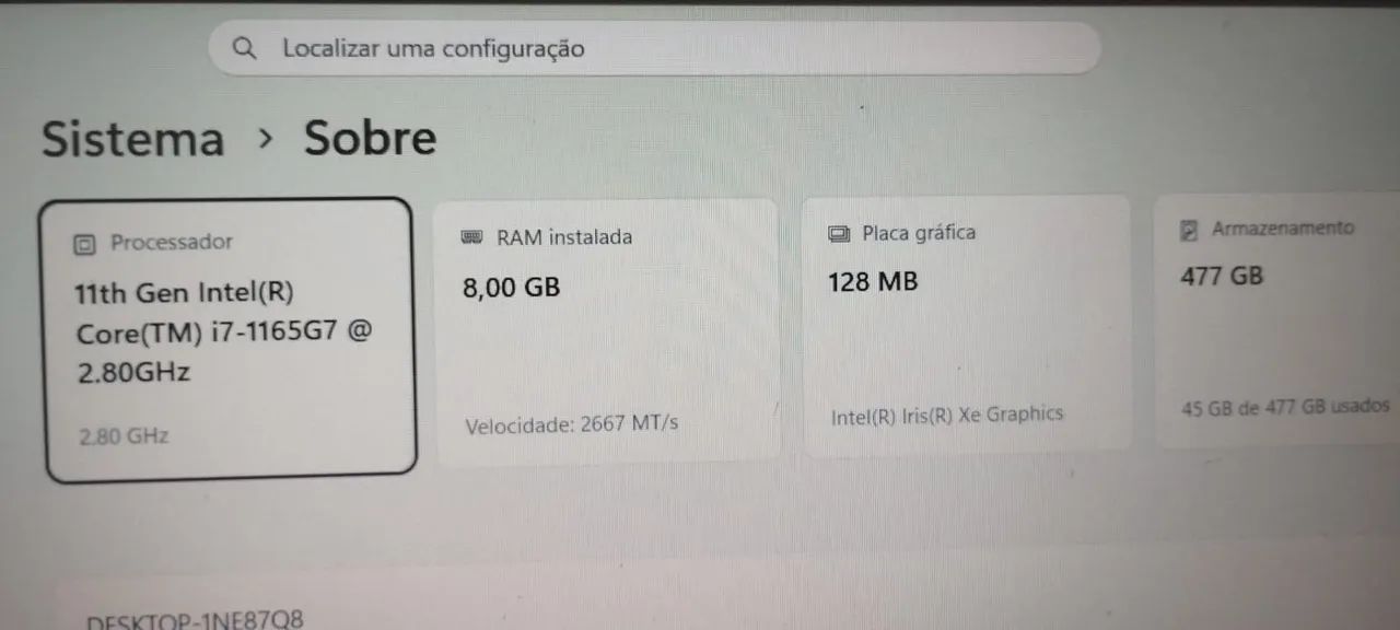 Notebook Core i7 11Ger - Foto 2