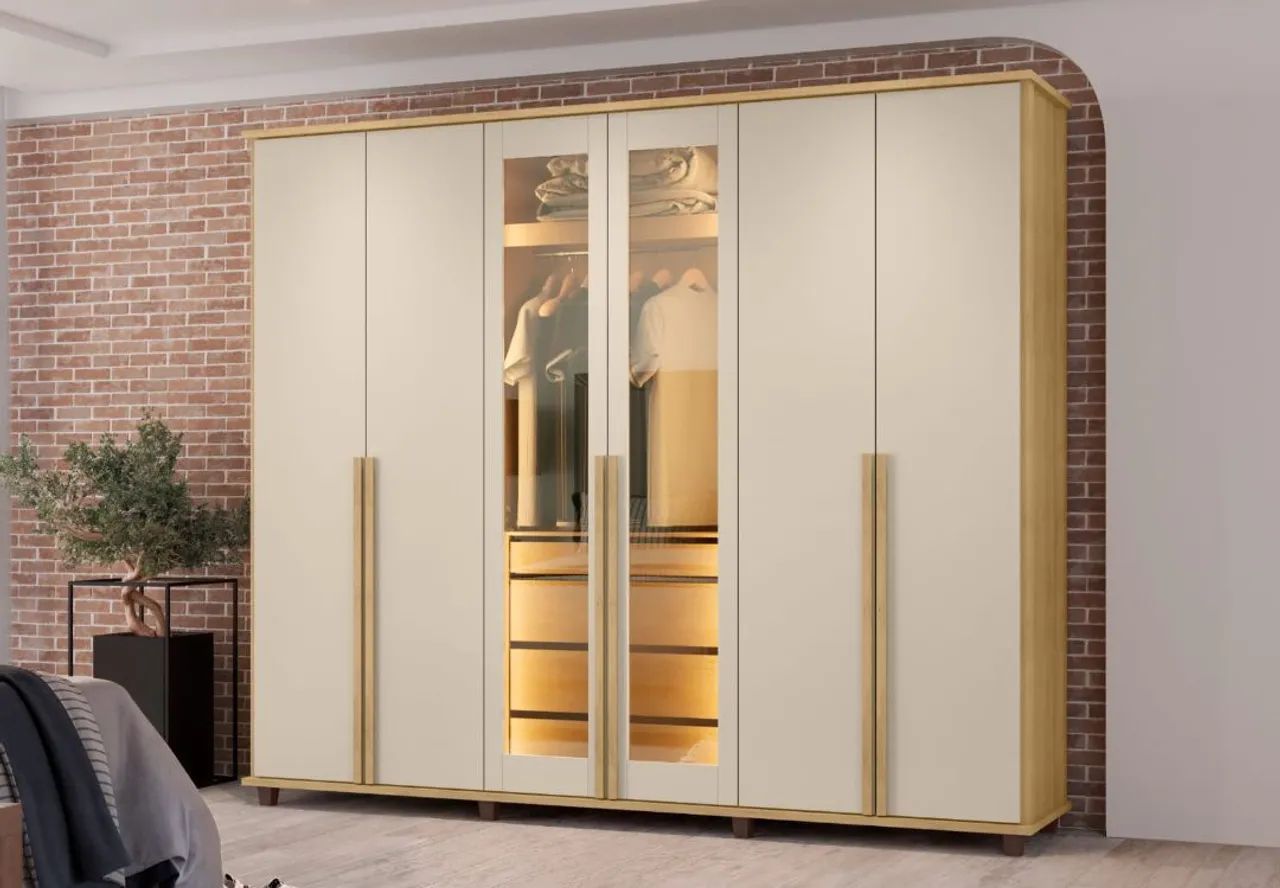 Guarda roupa com led grande casal - Foto 2