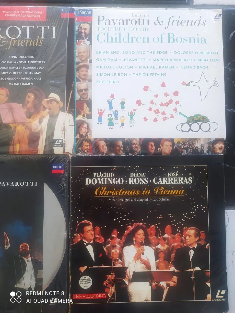 6 laserdisc Pavarotti e plácido domingo  - Foto 3