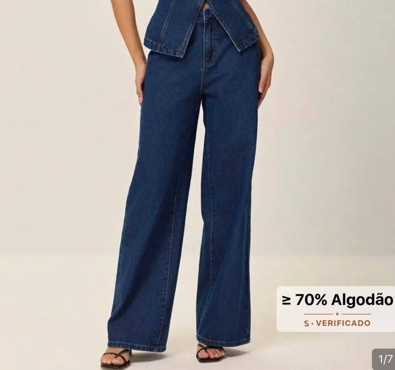 Calça Jeans Nova Larga Feminina - Foto 3