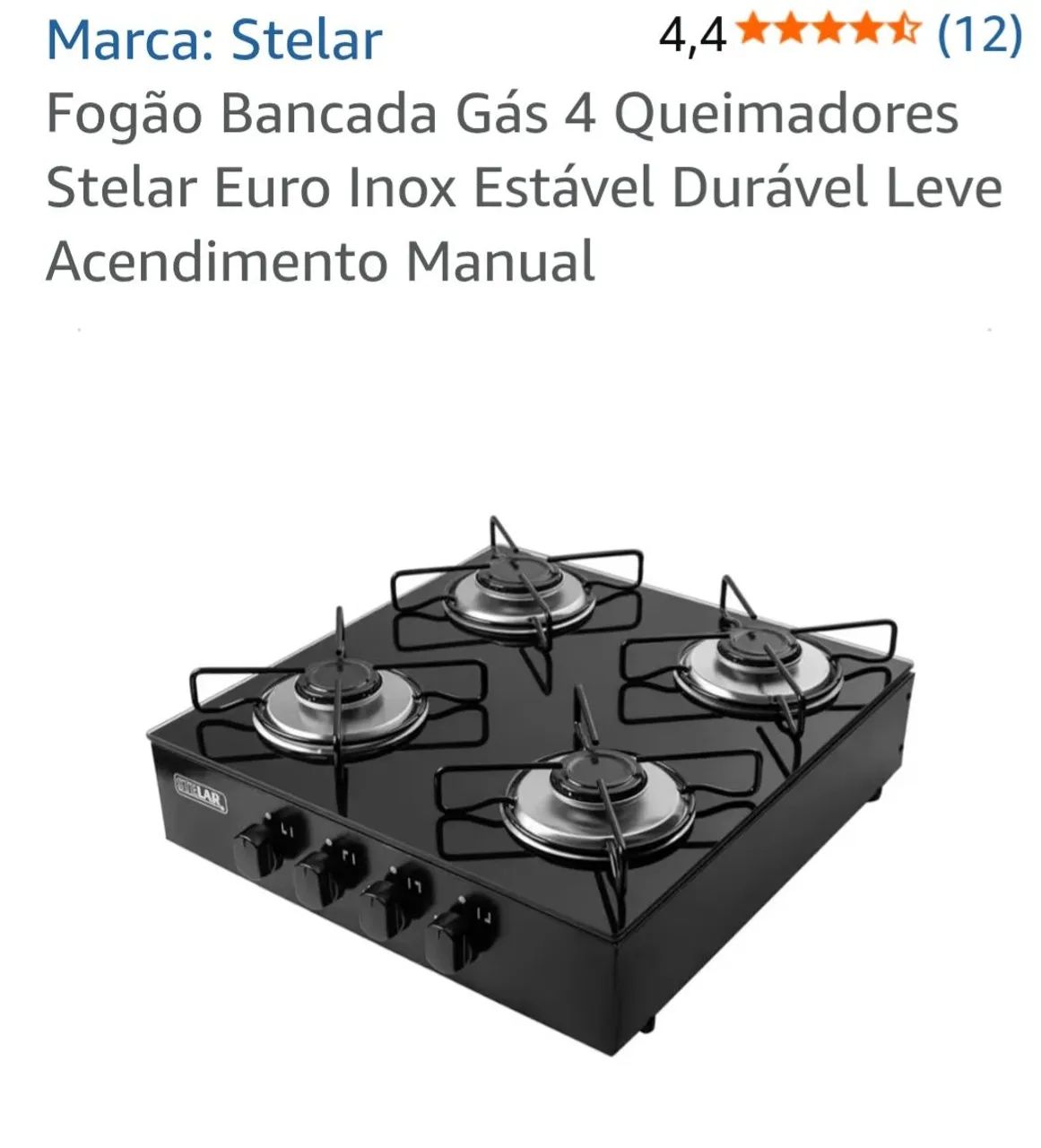 Fogão de bancada 4 bocas Stelar. Zero  - Foto 2