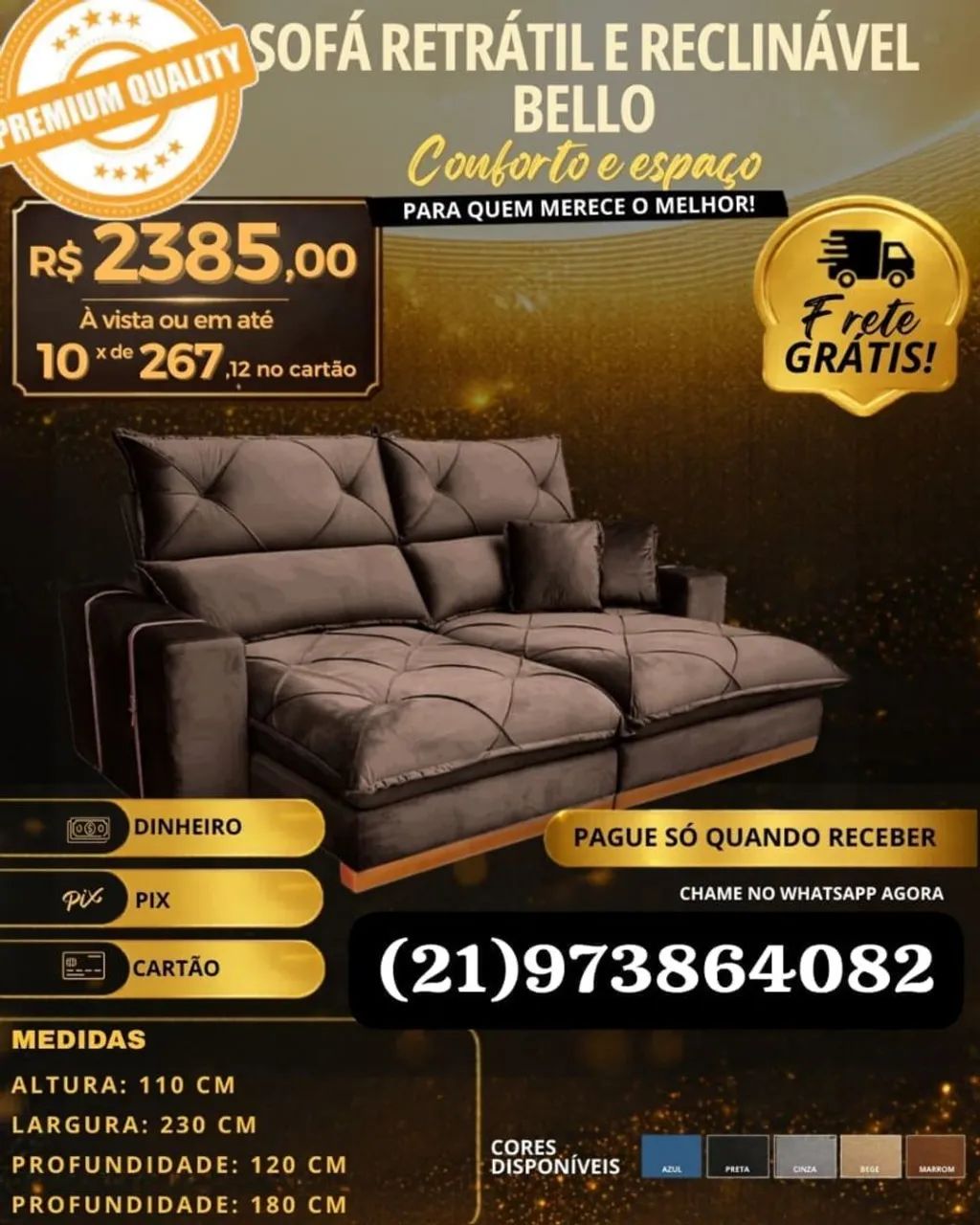 Entrega com frete grátis 
