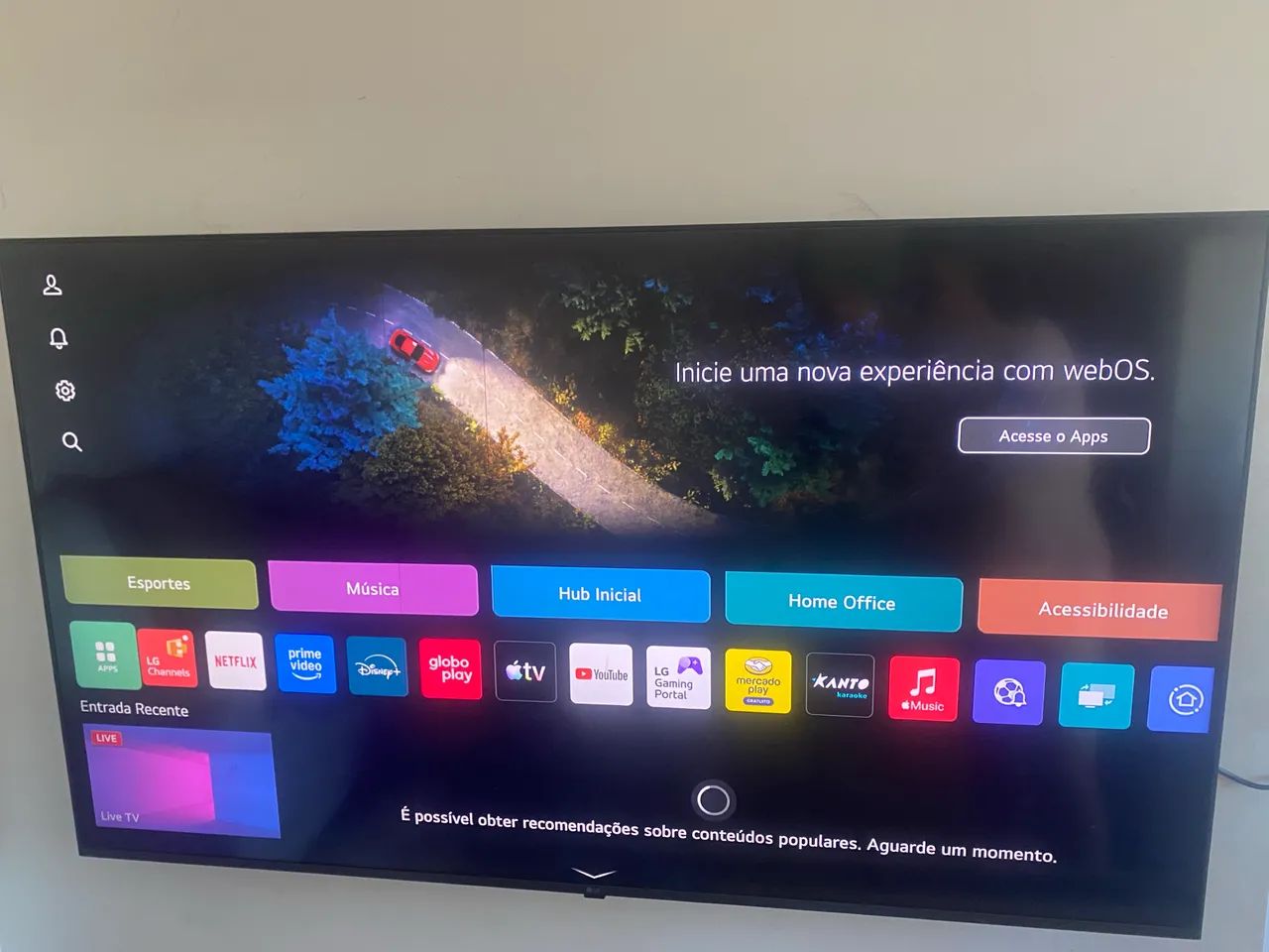 50 polegadas LG 4k bordas infinitas Alexia