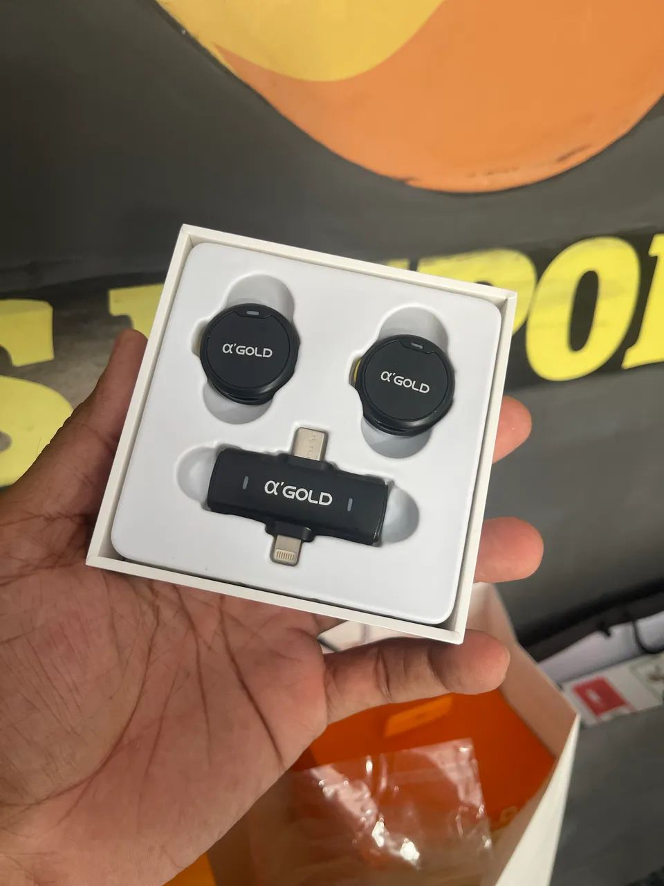 Microfone duplo Lapela pra iPhone ou Tipo C