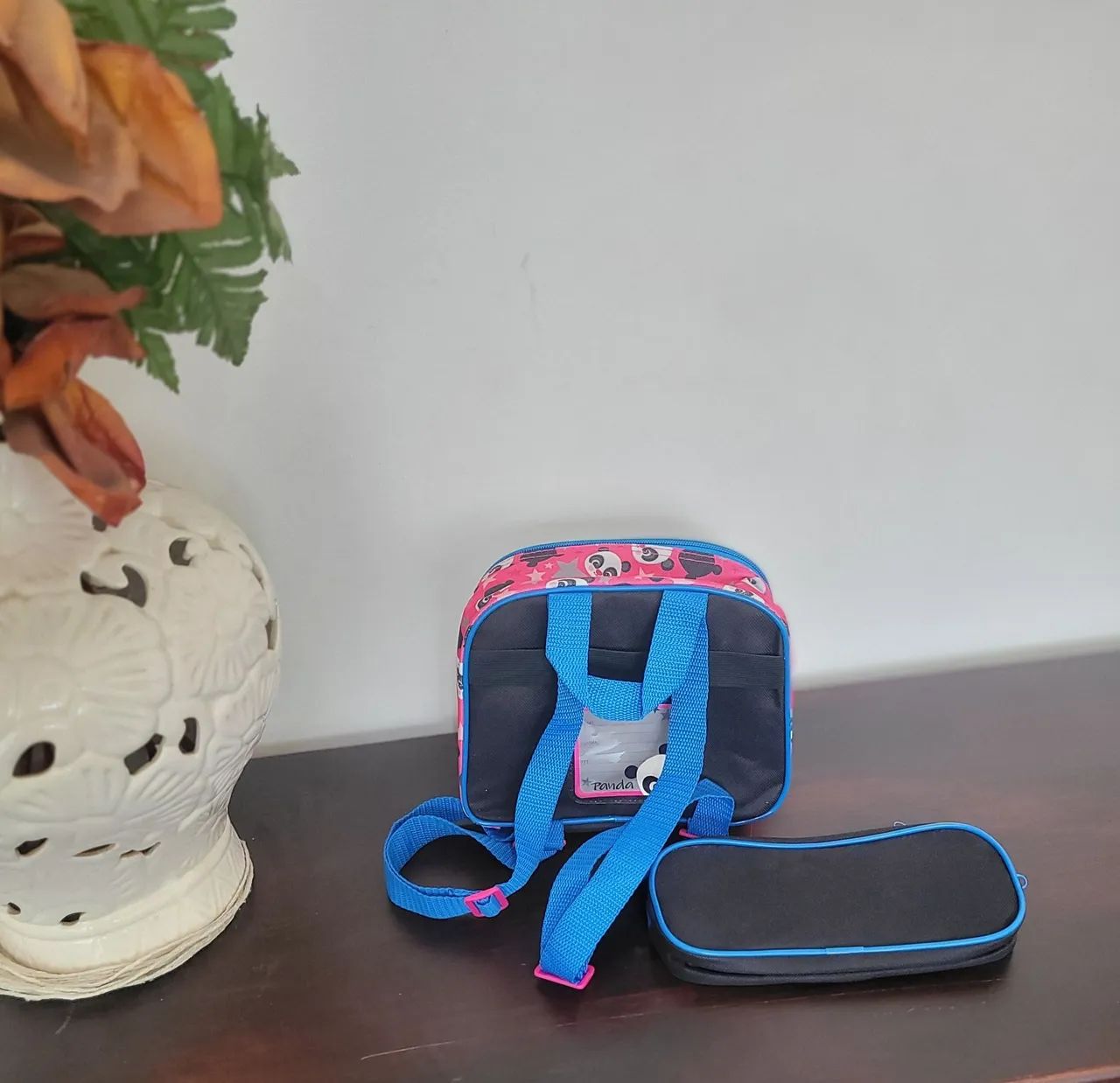 Kit lancheira e estojo escolar sestini panda - Foto 2