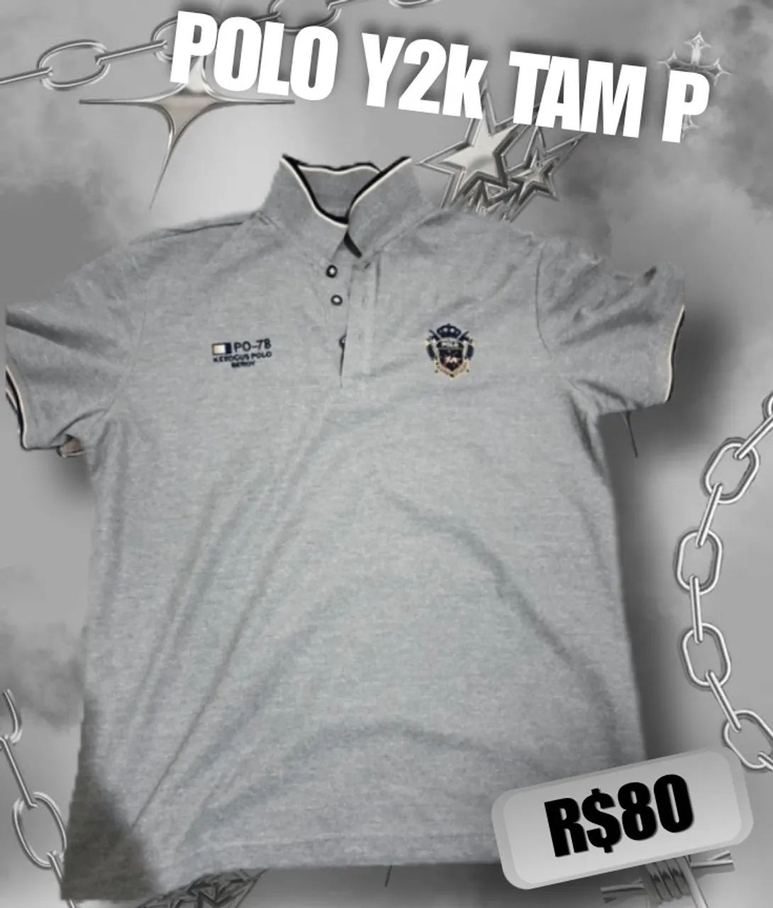 Polo bordada Y2K 