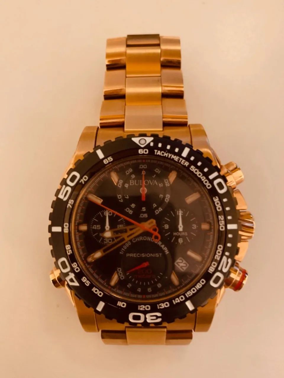 Relógio Bulova Precisionist Chronograph 98B213 Rose Gold - Foto 4
