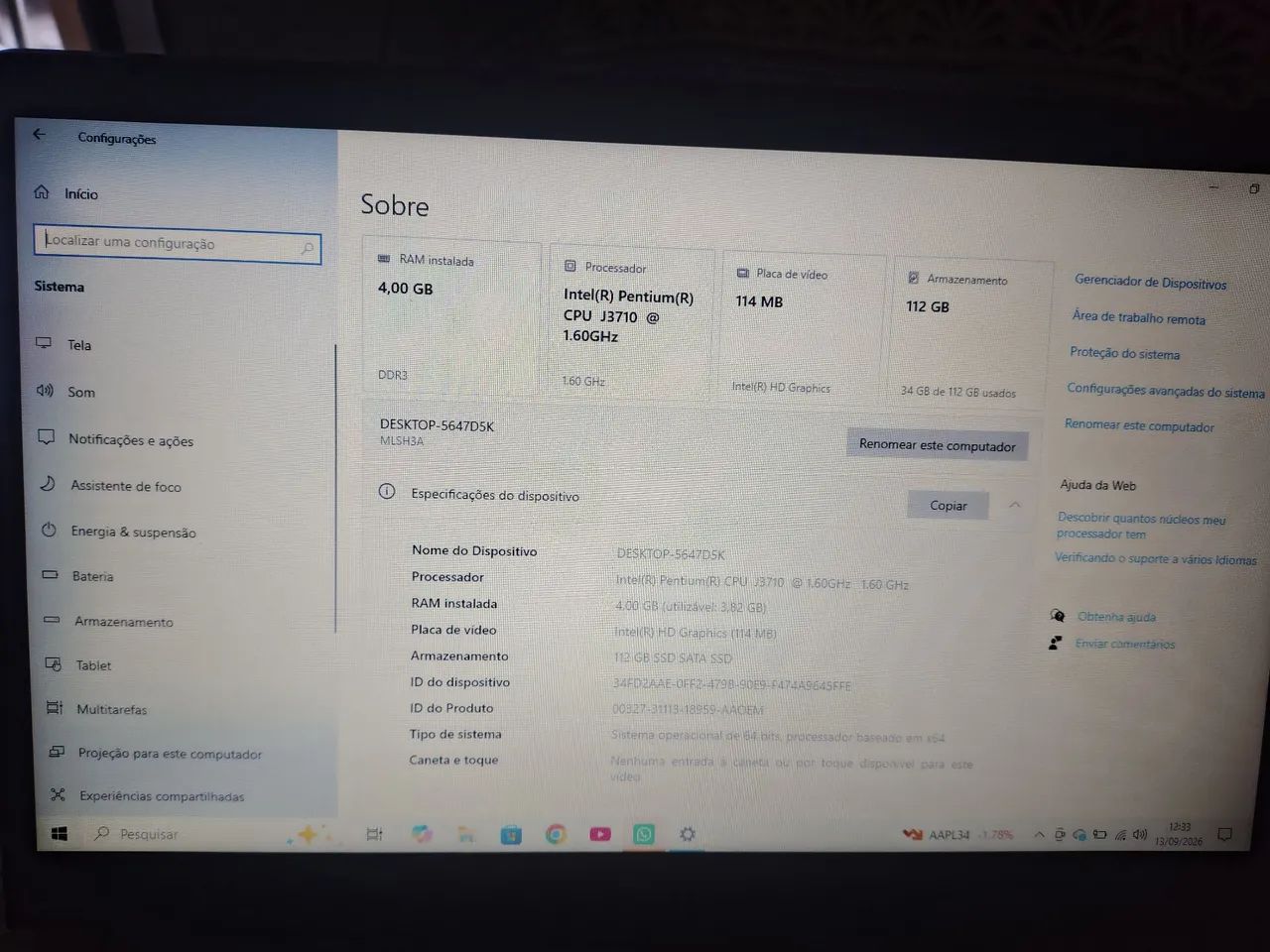Notebook 128GB memória e 4GB RAM - Foto 3