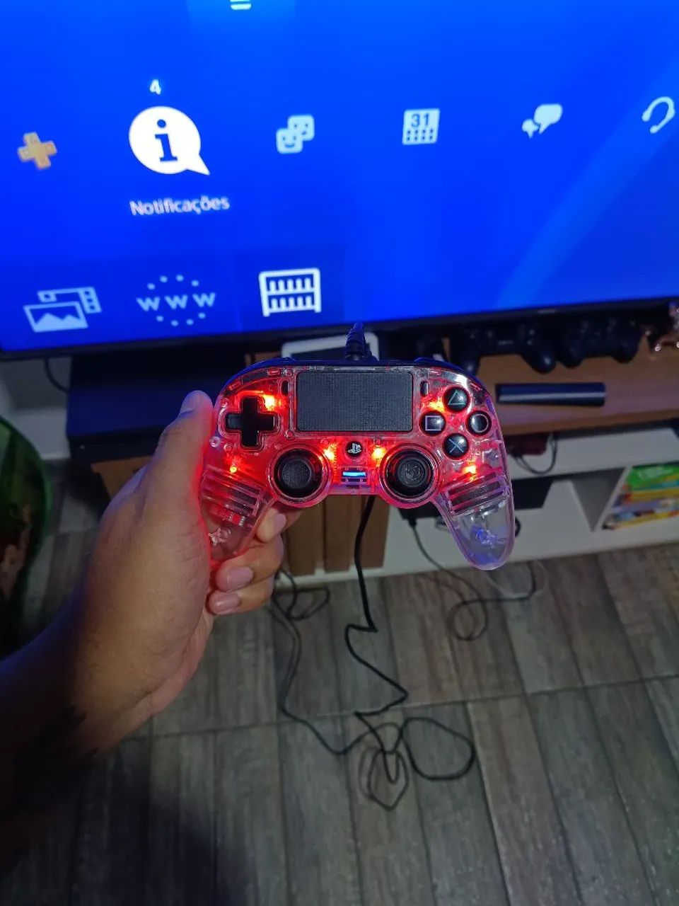 Controle Nacon iluminado para PS4