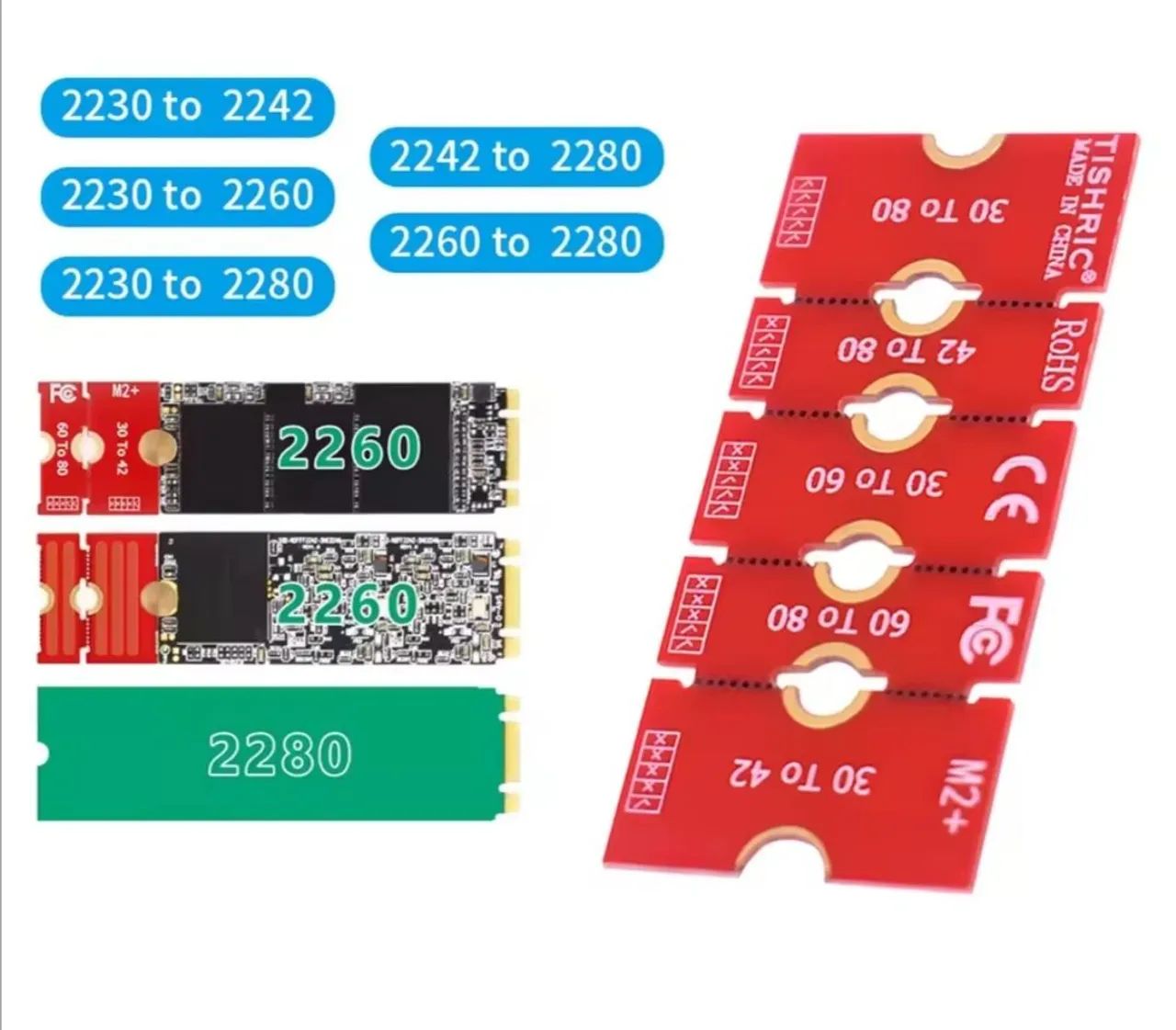 Extensão para SSD m.2 ssd  2230 2242 2260 a 2280