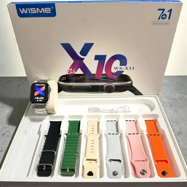 Smartwatch com 7 pulseiras - Lacrado