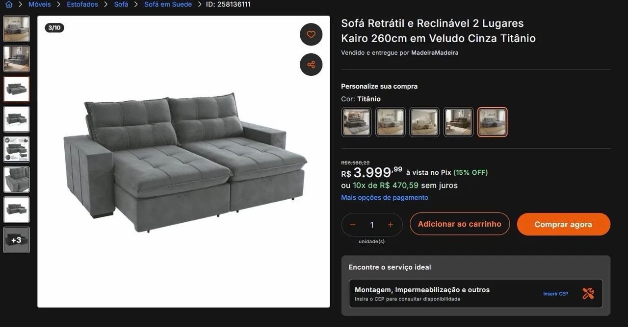 Sofa Retrátil e Reclinável - Foto 4