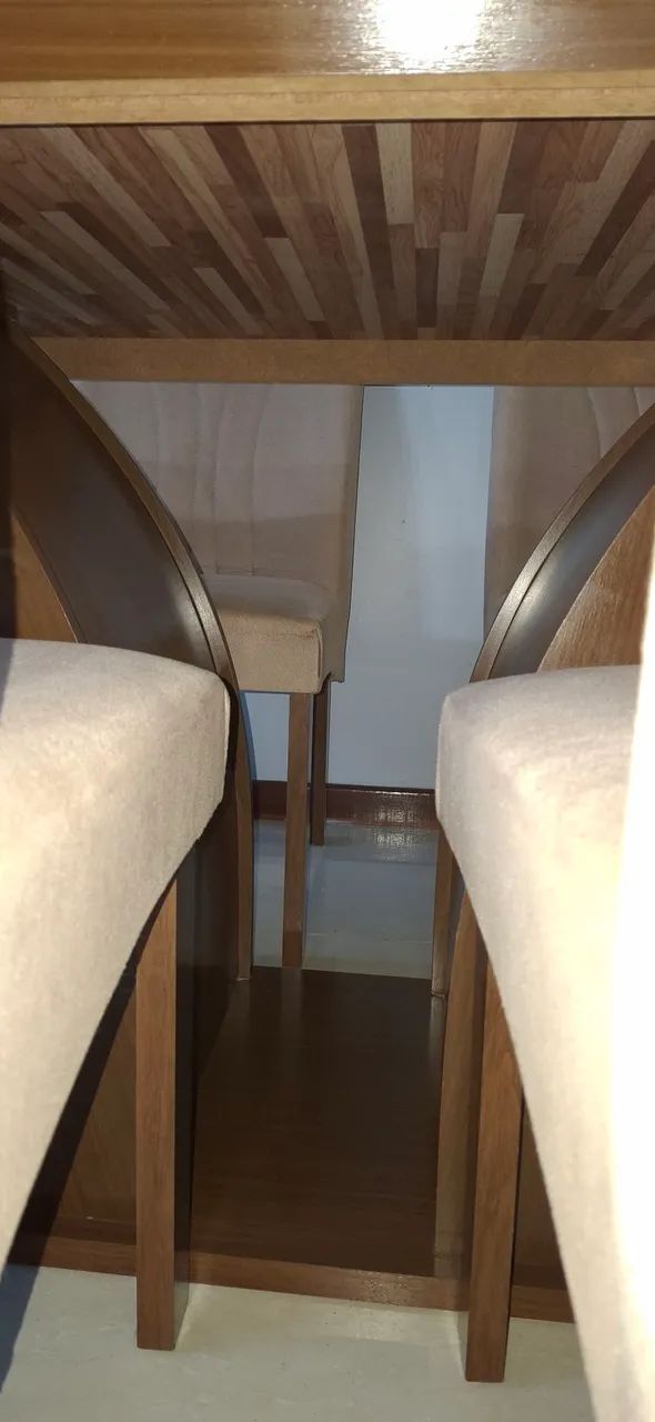 Mesa de jantar 6 cadeiras vidro preto - Foto 5