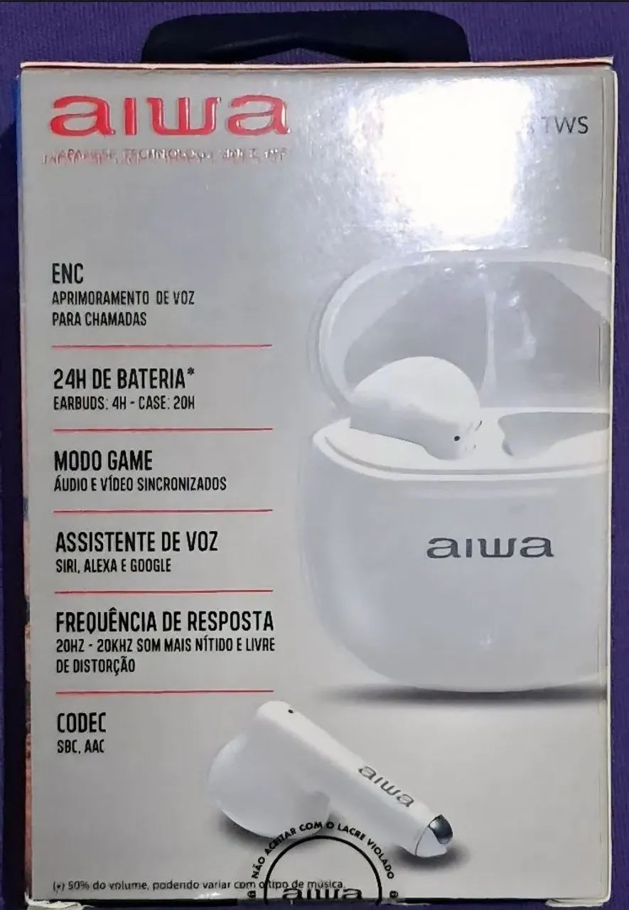 Fone de Ouvido Aiwa Original - Alta Qualidade  - Foto 2