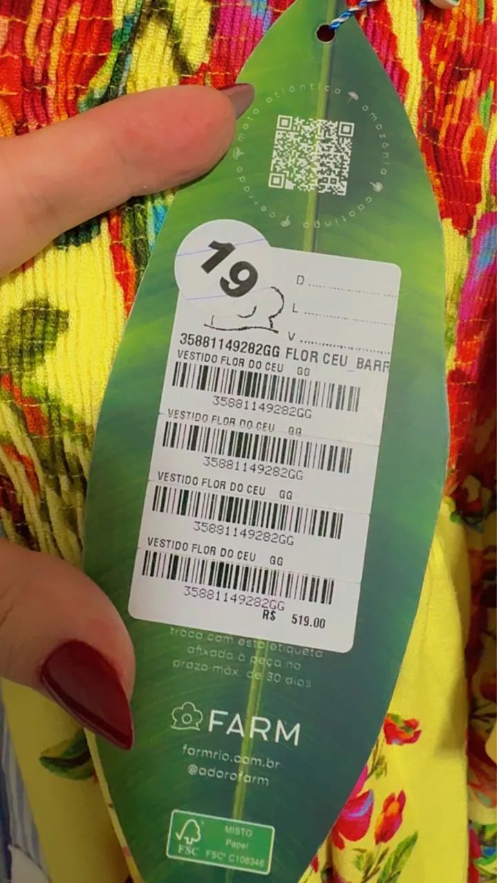 Vestido Farm Gg Novo - Foto 4
