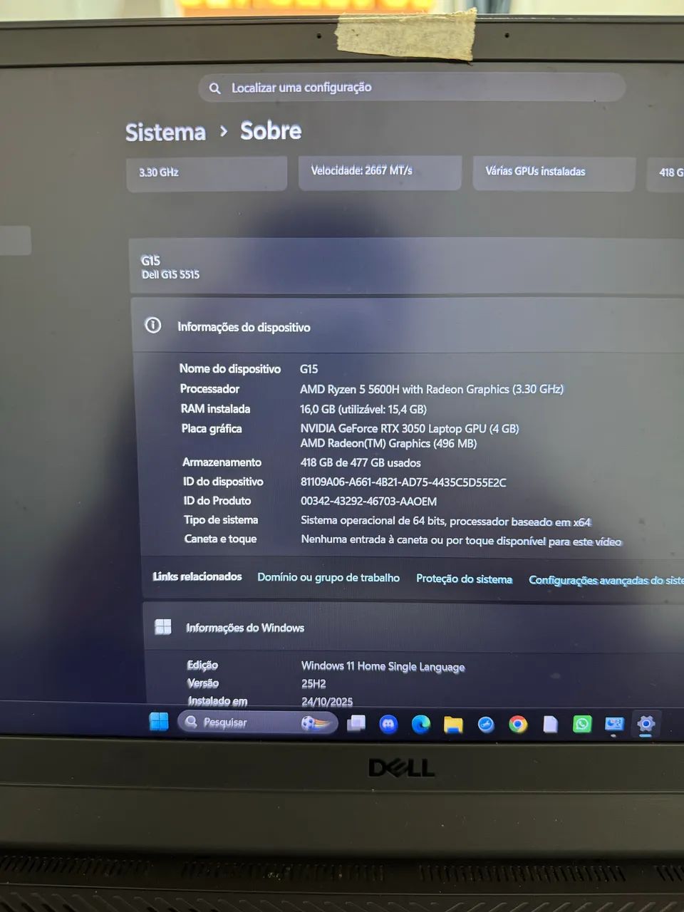 NOTEBOOK DELL G15   - Foto 2