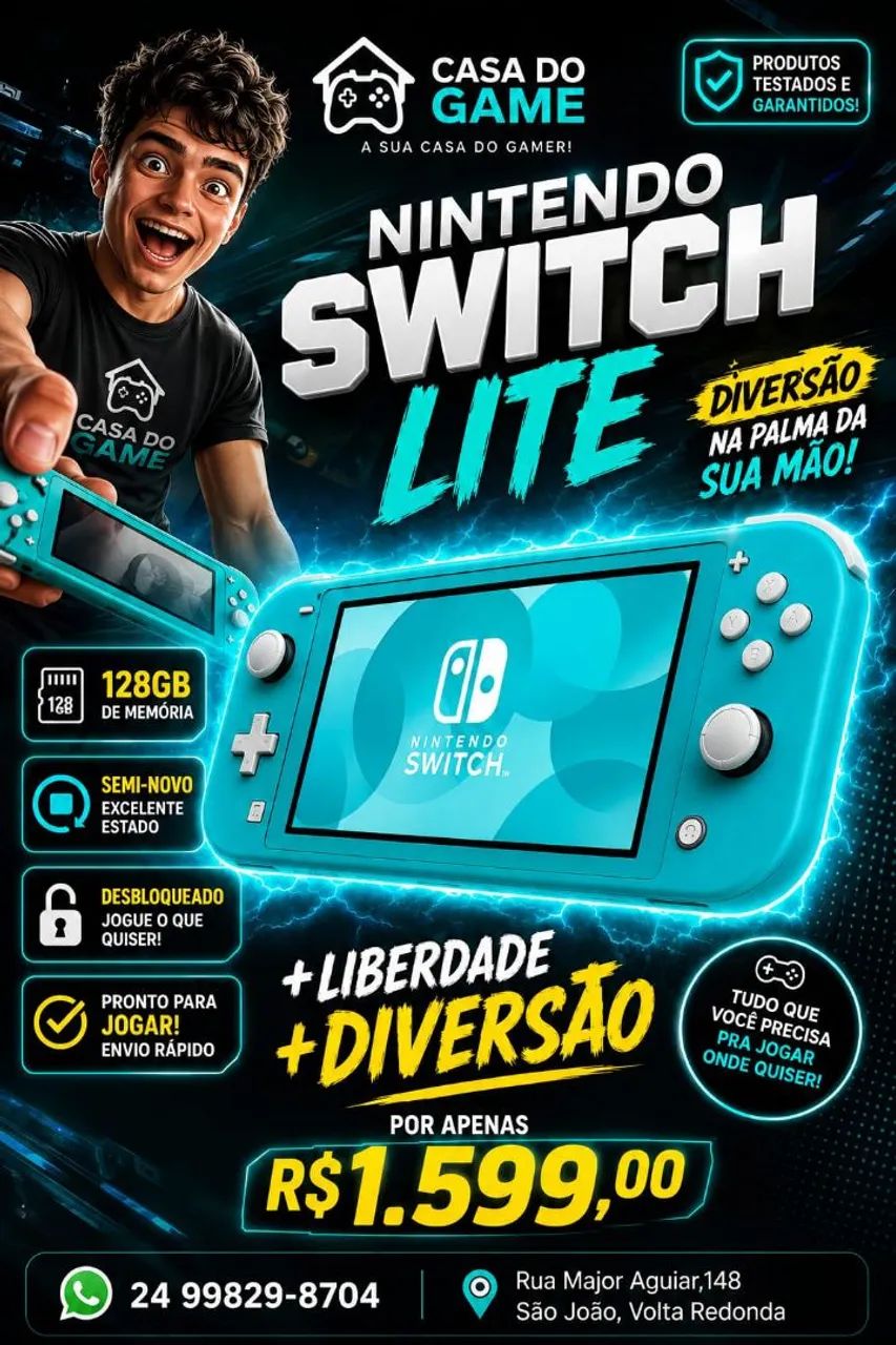 Nintendo Switch Lite desbloqueado 