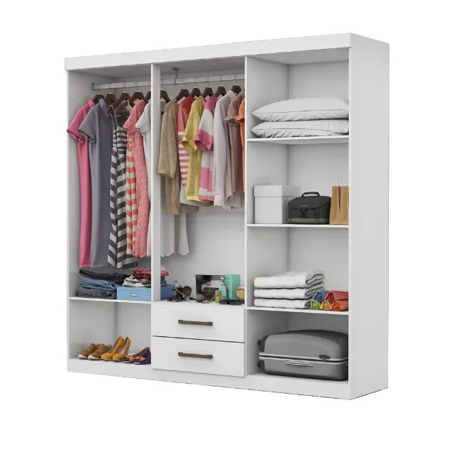 Guarda Roupa Aries 6Pts 2Gvs Branco Carioca - Entrega Rápida!  - Foto 2