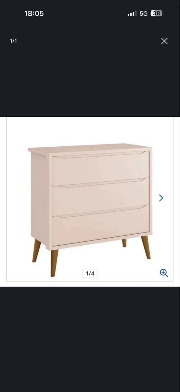 Cômoda rosa