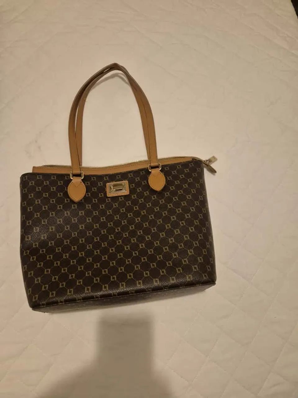 Vendo Bolsa Luz da Lua Tote Monograma Marrom em Couro - Excelente Estado