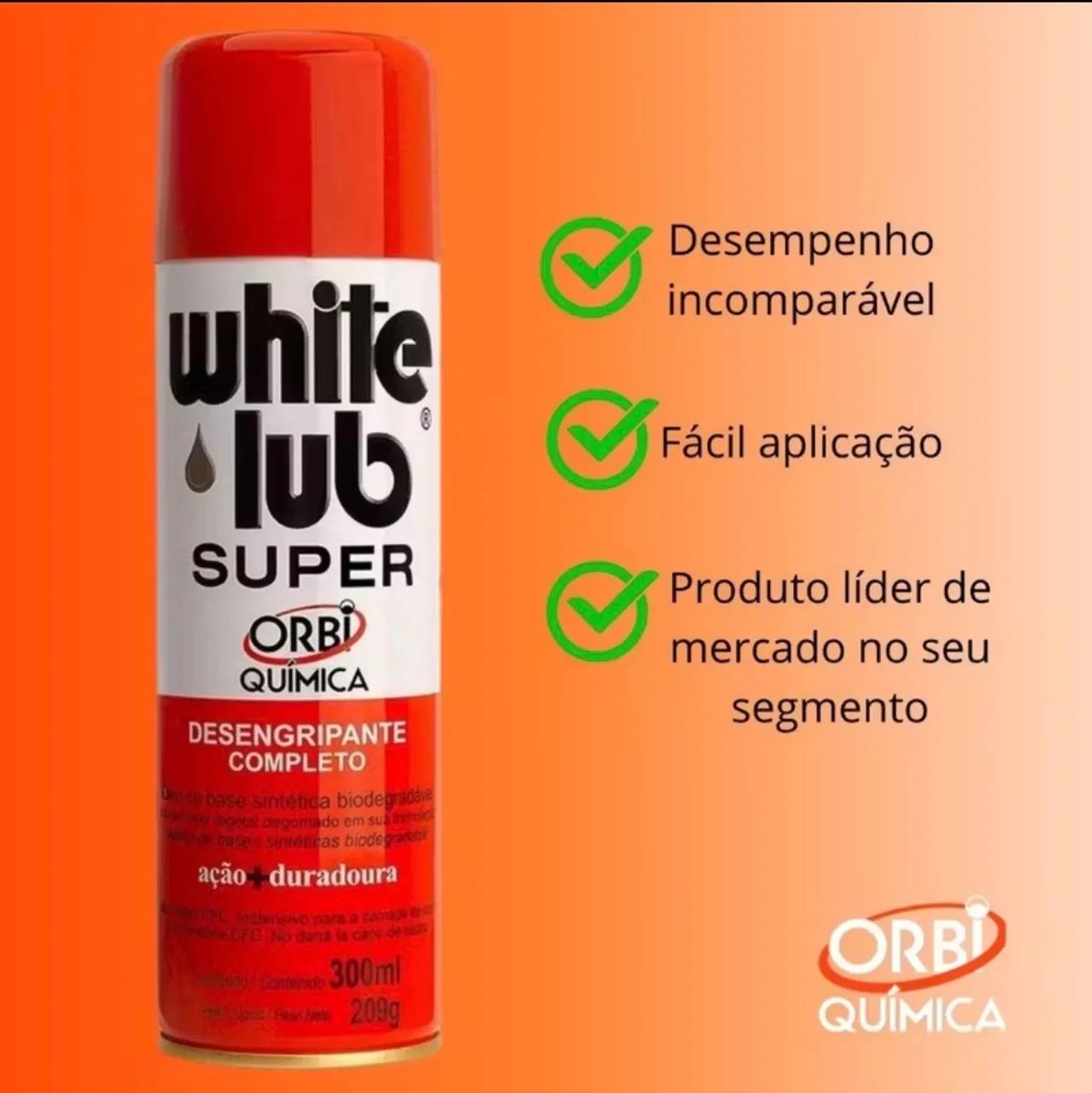 Desingripante White Lub 300ml - Orbi Química  - Foto 3