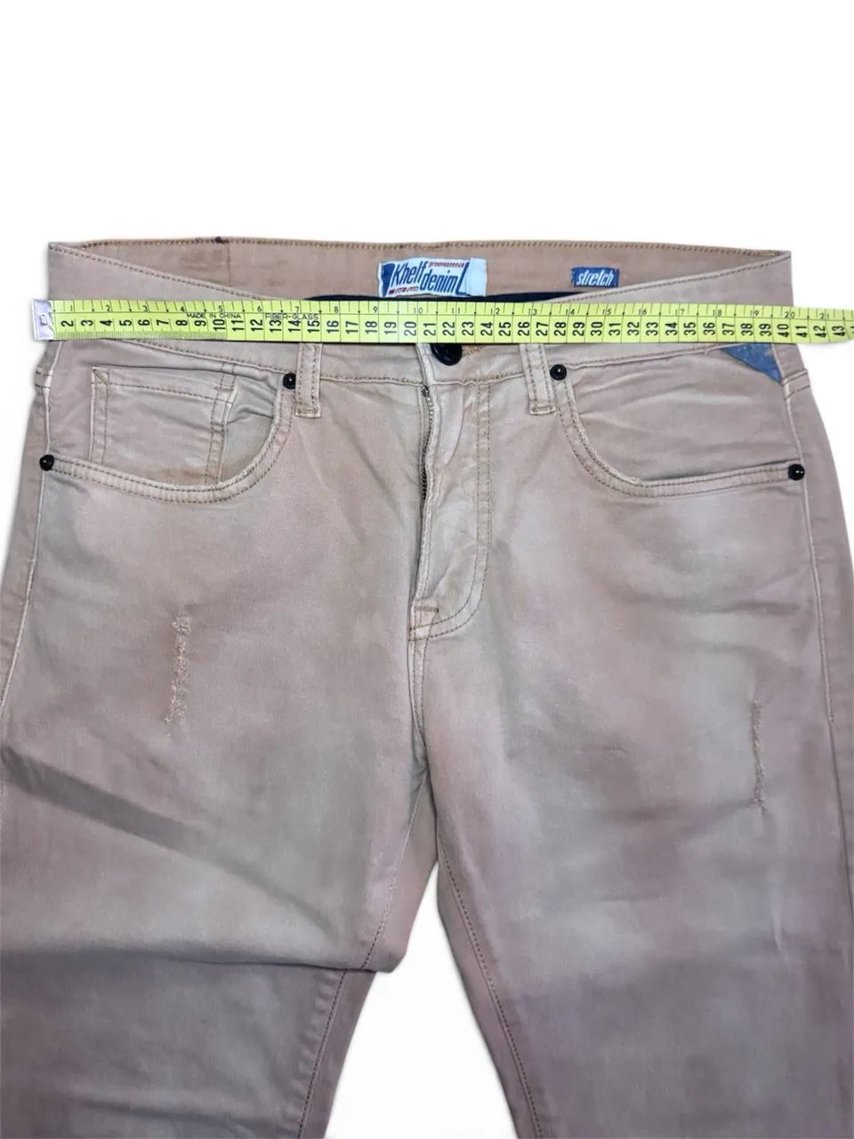 Calça Khelf Jeans Bege - Foto 5