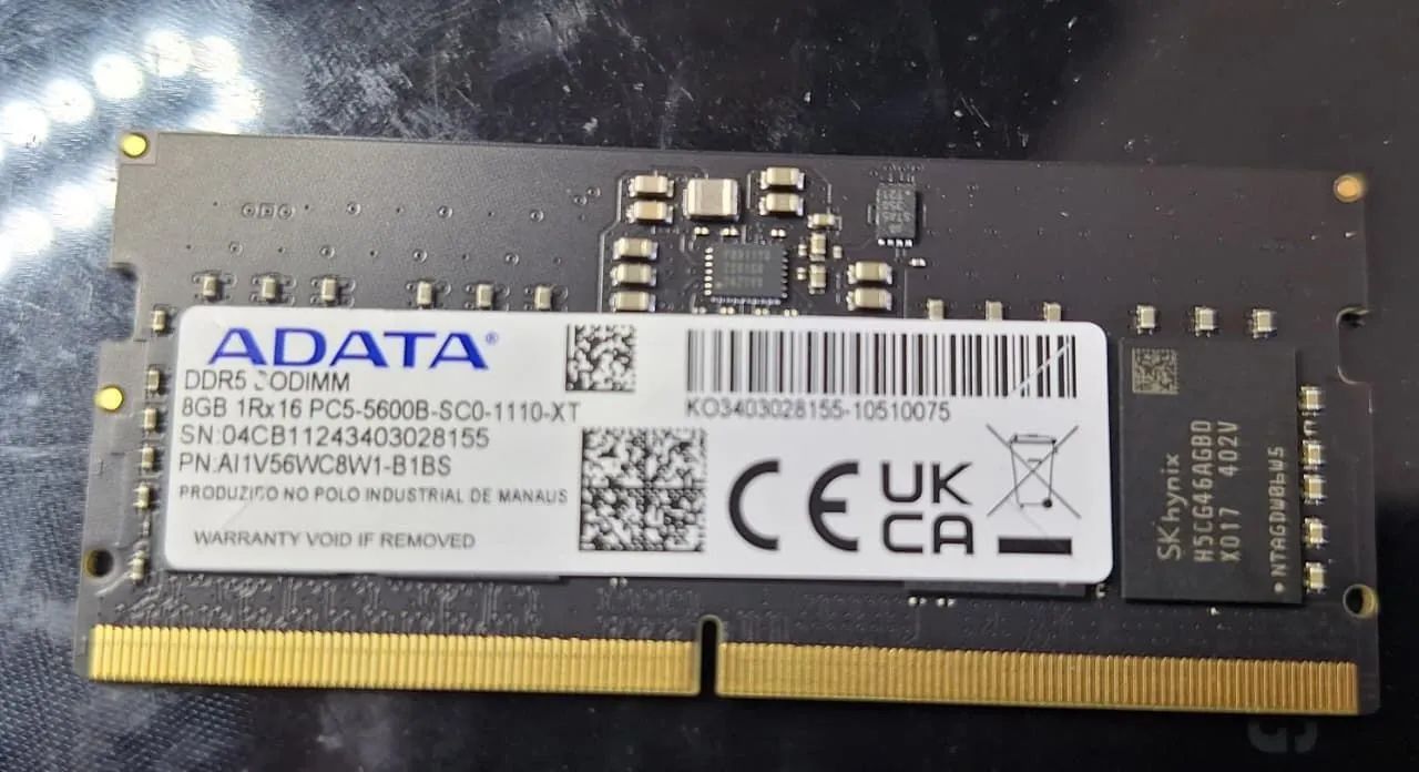 Memória DDR5 NOTEBOOK 8GB