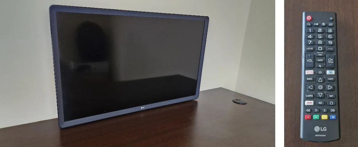 TV LG 32 polegadas HD com suporte de parede articulado - Foto 4