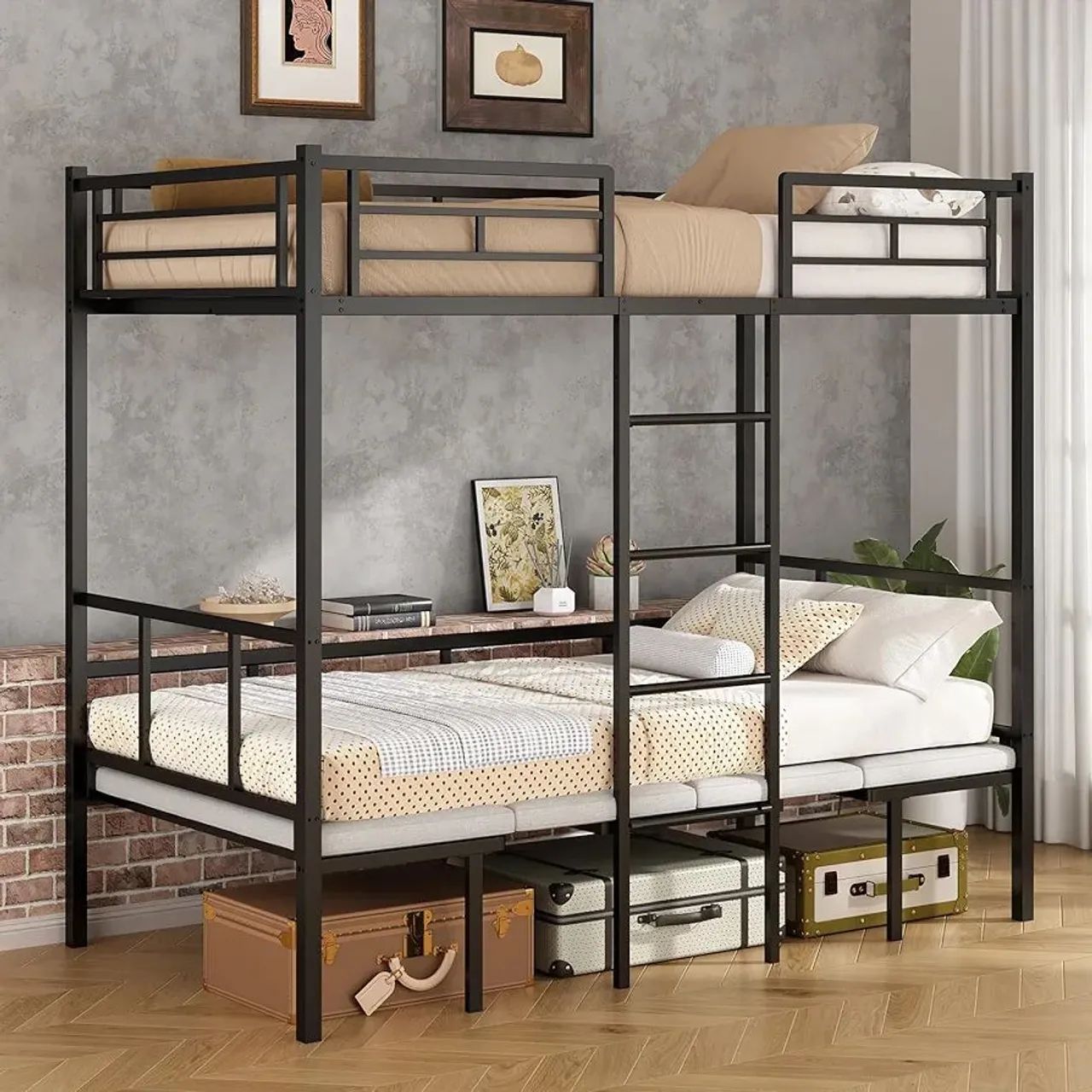 Cama dupla em ferro 