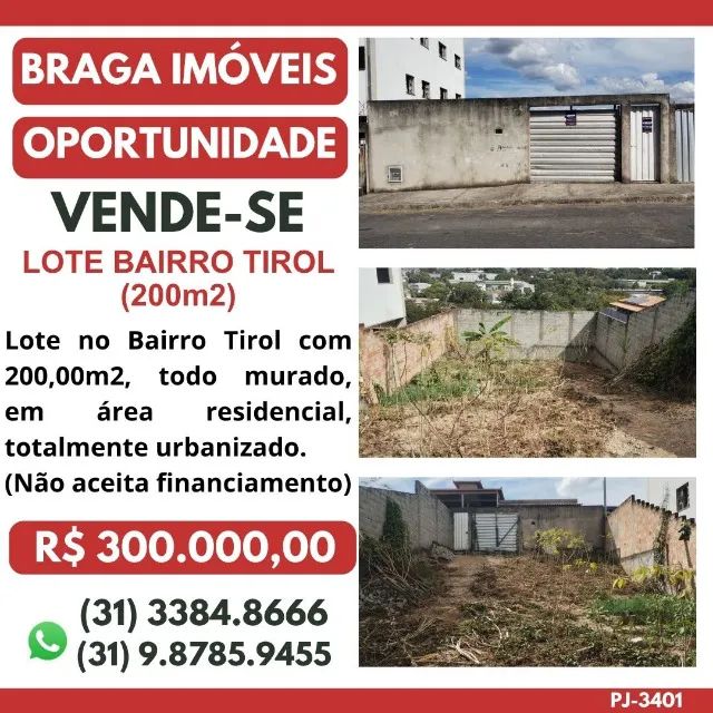Lote 200m2 - Bairro Tirol