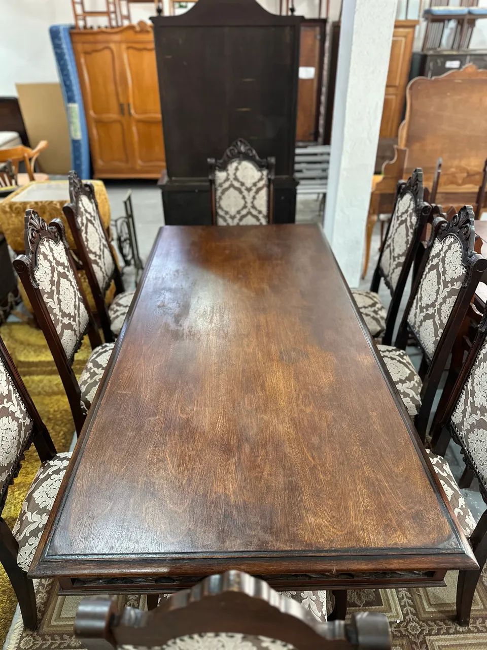 Mesa de Madeira Colonial com 8 cadeiras - Foto 3