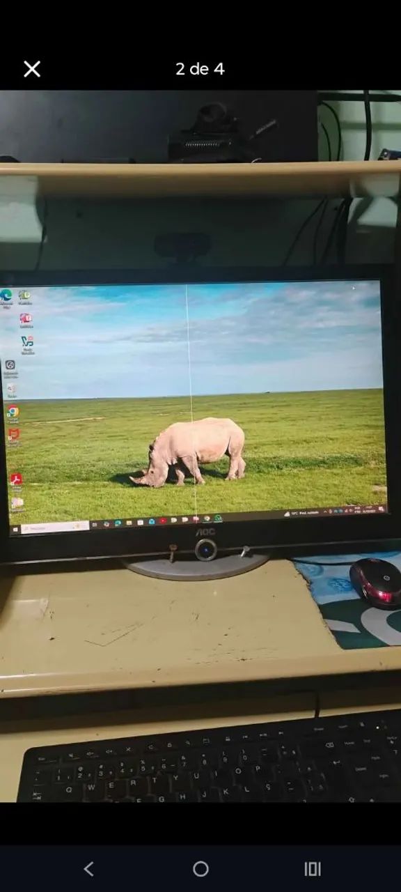 Monitor Pc AOC 22 POLEGADAS HDMI VGA DVI SOM - Foto 2