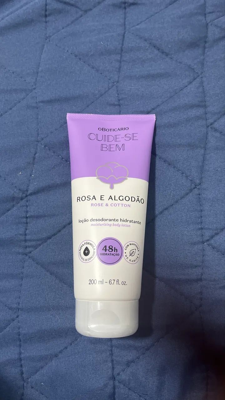 Desodorante corporal rosa e algodão cuide-se bem 