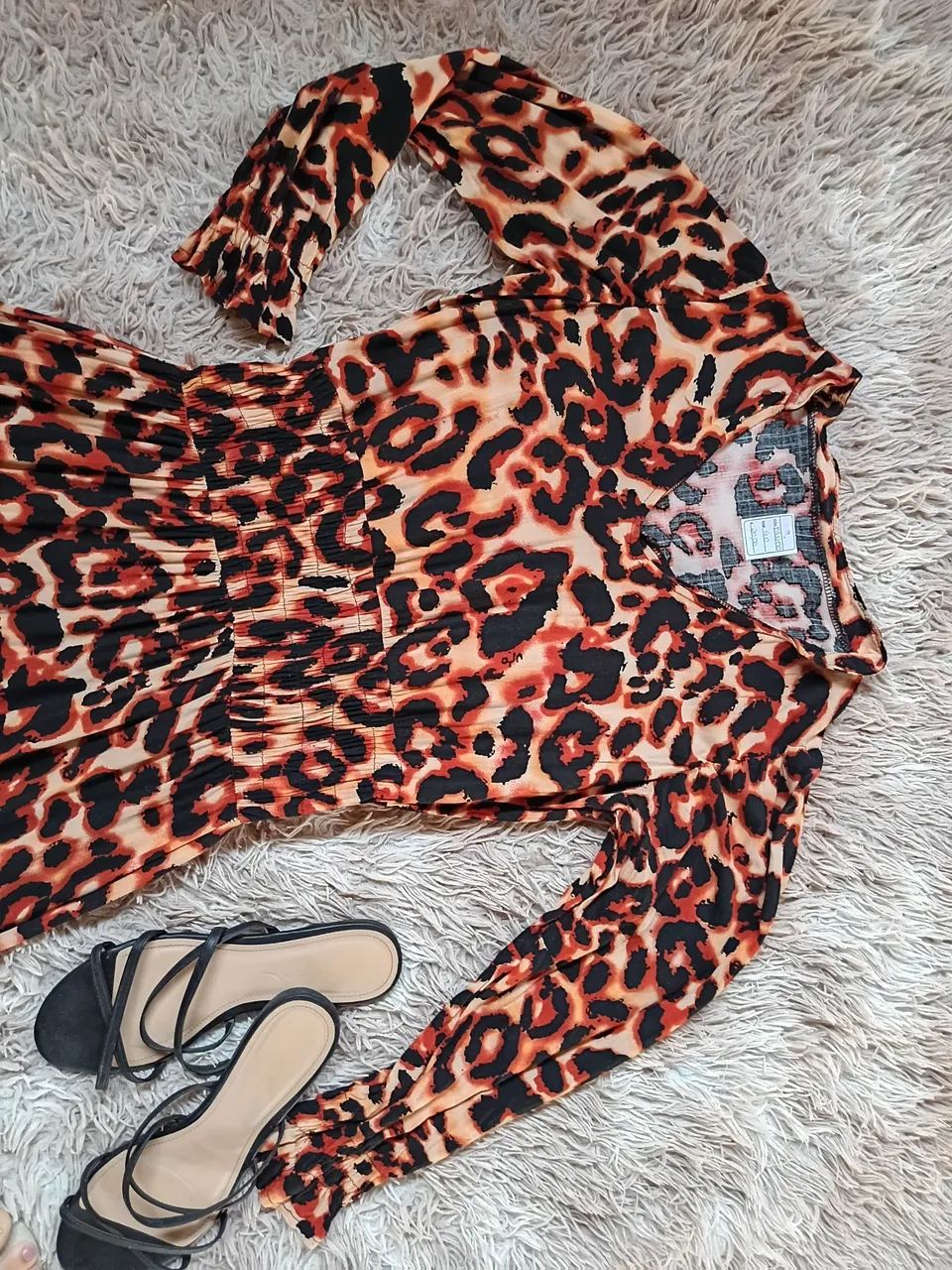 Vestido longo animal print Tam 40  - Foto 2