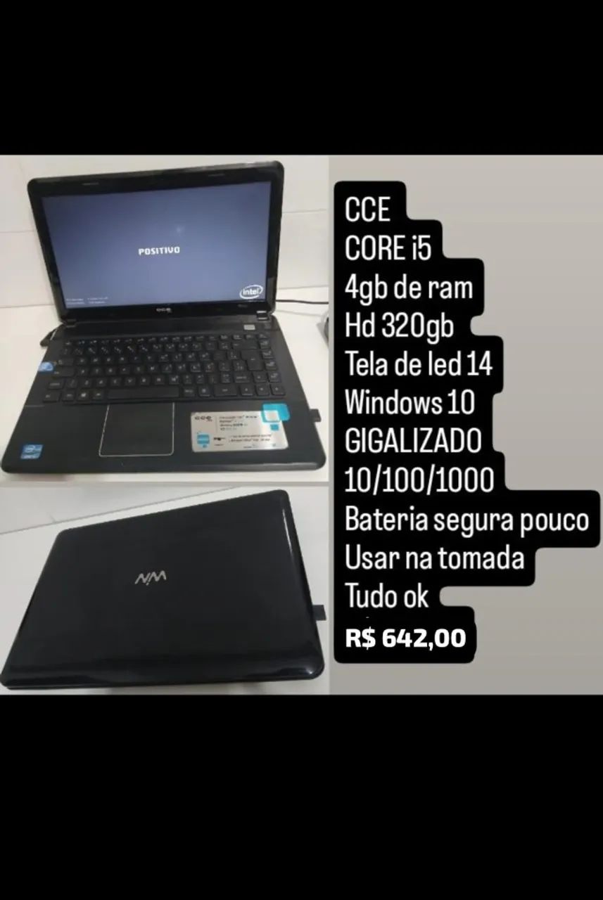 ? Notebook CCE Core i5 4GB 320GB - Oferta Imperdível no Facebook + Entrega e Garantia