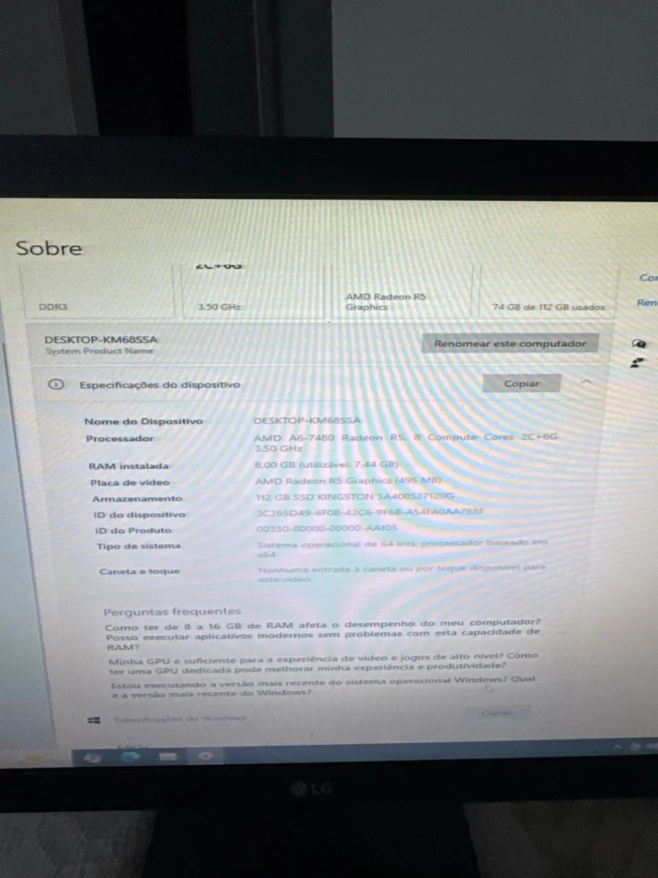 Computador Hayon Desktop KM6855A 8gB RAM - Foto 2