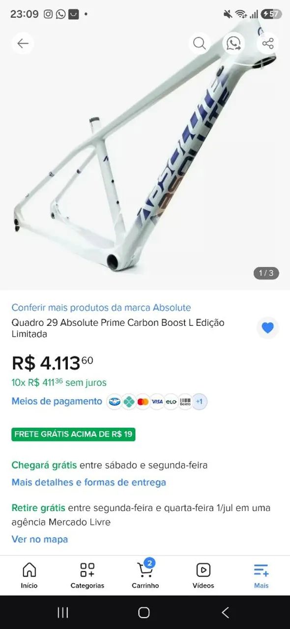 Quadro mtb Absolute Prime Carbon SL - Foto 2
