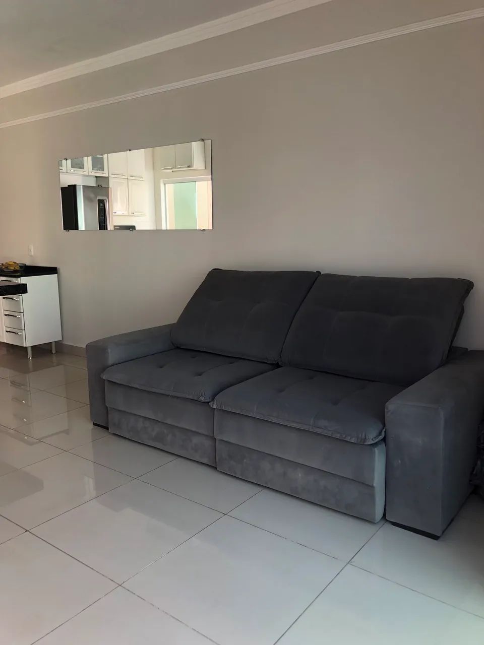 Sofá retratil e reclinavel 2,30m molas ensacadas - Foto 3