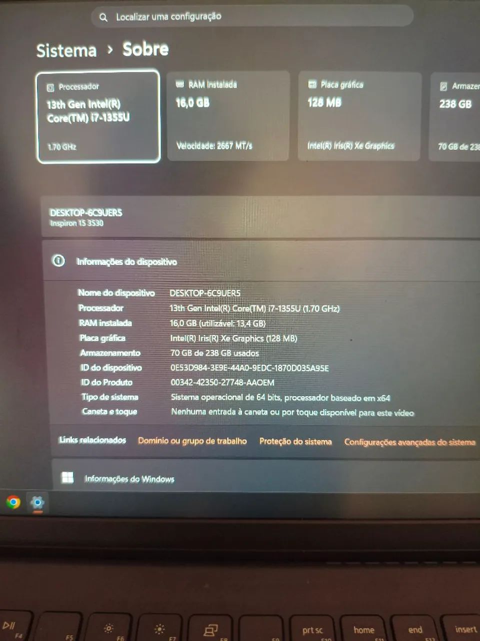 Notebook dell i7 13° 16gb - Foto 3