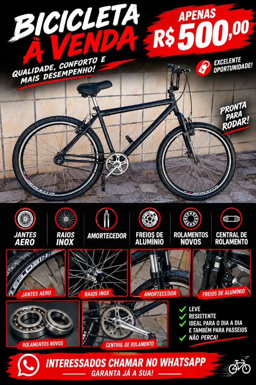 Bike aro 26 toda completa 