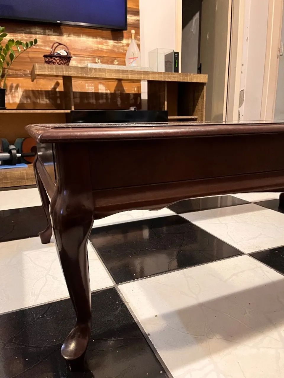 Conjunto Mesa de canto e Mesa de centro/ madeira de lei  - Foto 4