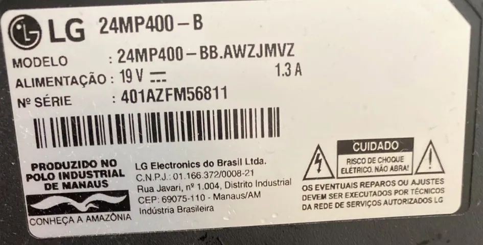Monitor LG 24MP400-B para retirada de peças - Foto 3