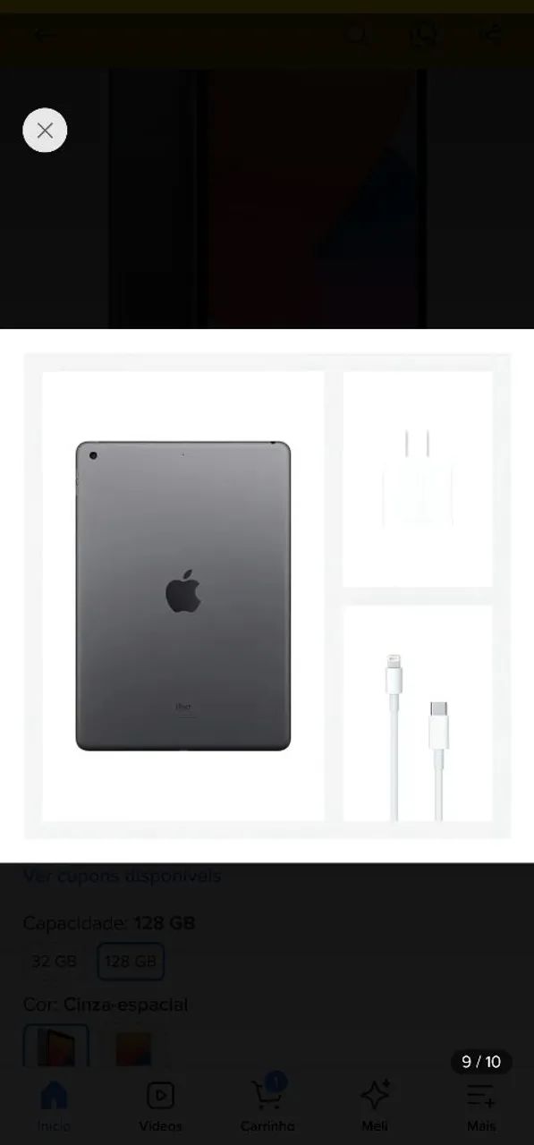 Apple iPad de 10.2" WI-FI 32GB Cinza-espacial (8ª geração)  - Foto 3