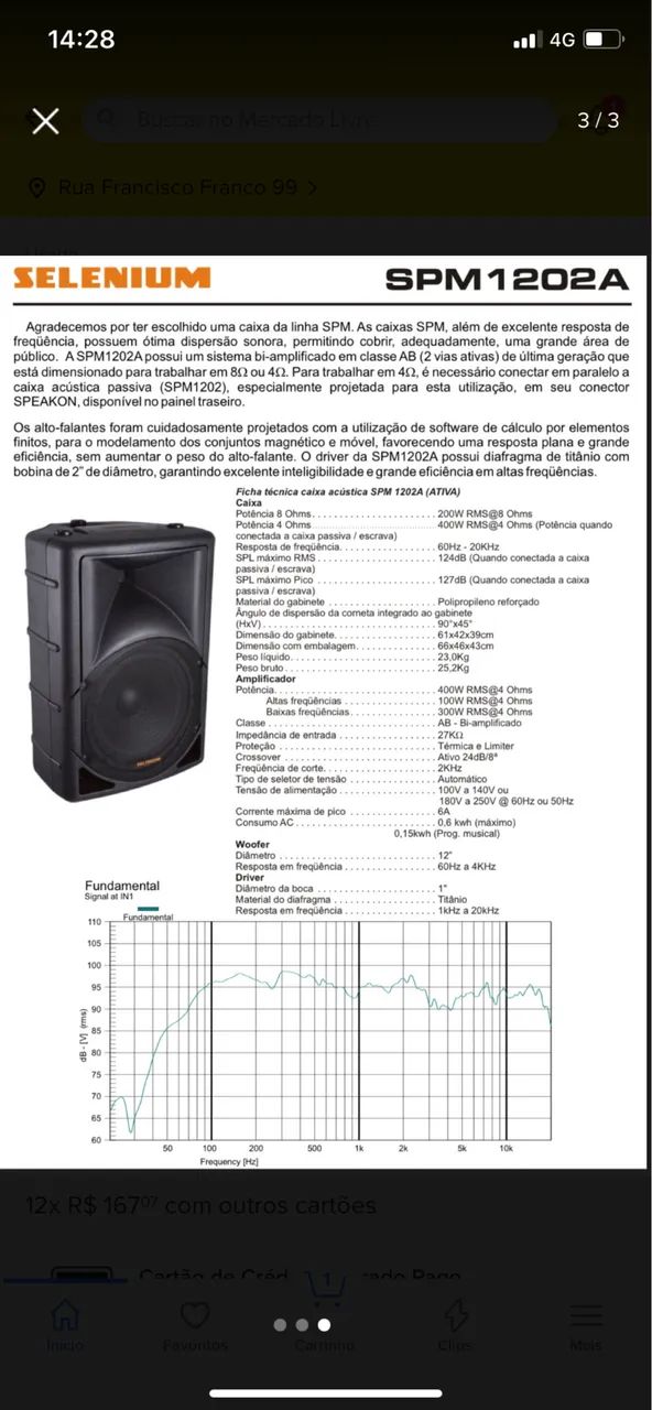 Caixa de Som Selenium Spm 1202 - Foto 2